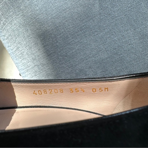 Gucci Black Suede Marmont Fringe Loafers with Gold Double G - Picture 8 of 8